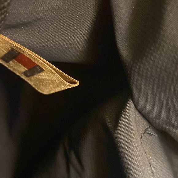 Vtg 90s Tommy Hilfiger Flag Logo Cinch Backpack, Canvas Tote, School Bag - Picture 12 of 16